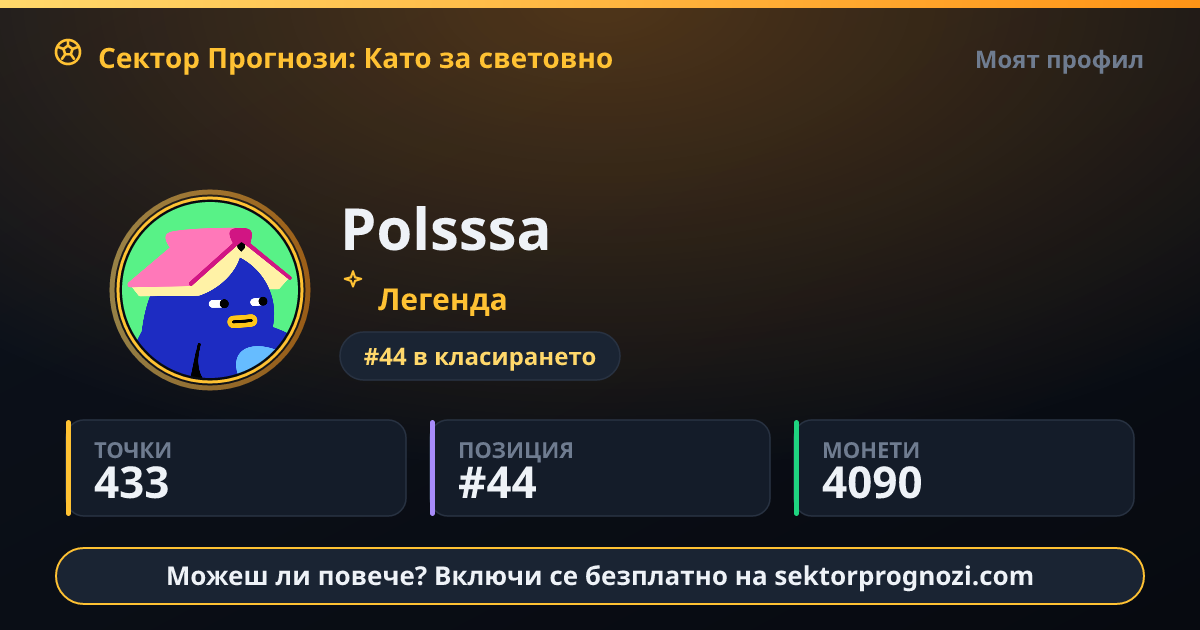 Polsssa: 433 точки в Сектор Прогнози